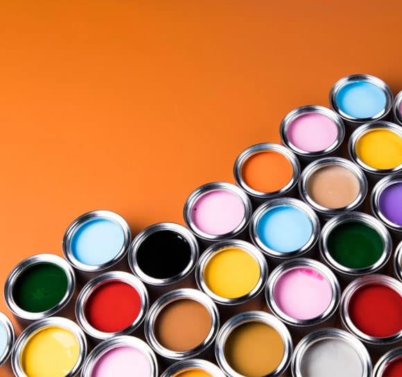 Colorful Paint Cans Set — H&D Building Supplies in Heatherbrae, NSW
