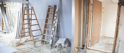 Ladders Used For House Renovation — H&D Building Supplies in Heatherbrae, NSW