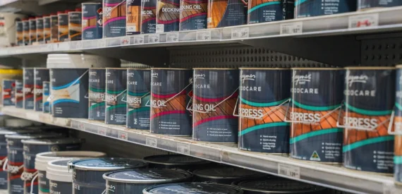 hd-paint-range-in-store Paint range on the shelves at H&D Building Supplies